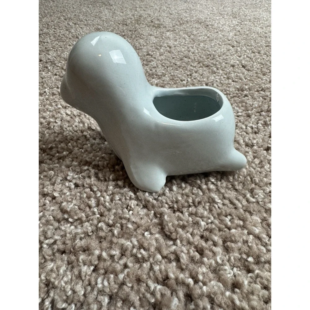 Vintage Pottery Harbor Gray SEAL SEA LION Pinniped Miniature Planter